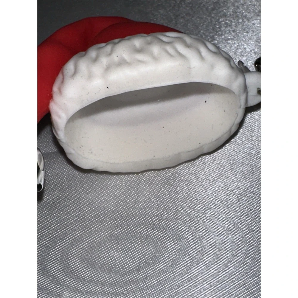 Bath & Body Works Santa Hat PocketBac Holder Red White Silicone Jingle Bell Tag
